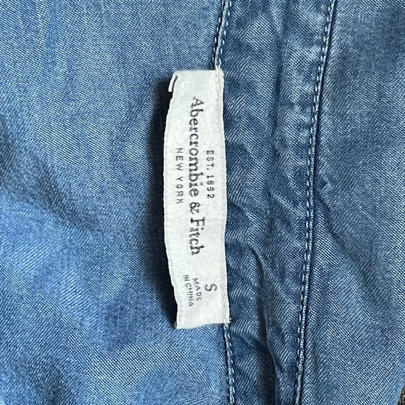 Abercrombie & Fitch Long Shirt Women Denim Blue S - Picture 5 of 10